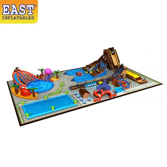 Great Inflatable Water Park Land Amusement Park